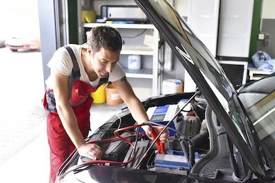 car mechanic working in an Austin auto repair shop